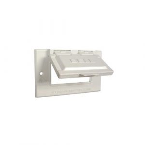 Hubbell White Gfci Hrzntl W/P Cover 5101-6
