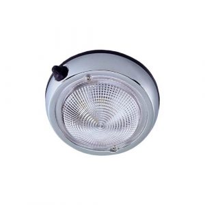 Perko Chrome Plated Zinc 12V 3in Surface Mount Dome Light - 0300DP0CHR