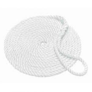 Bucaneer Rope Wht Twisted Nylon Dock Line 20-11635 1/2 X 35