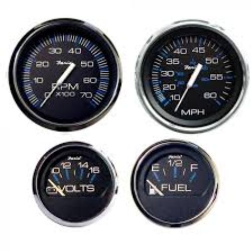 Faria Chesapeake Black Outboard 4-Guage Kit - KTF004