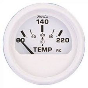 Faria Dress White Cylinder Head Temperature Gauge - 13113