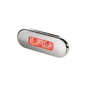 Hella Court Lamp Red W/Ss Bezel 980869501
