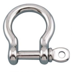 Suncor Marine 3/8in SS Bow Shackle w/ Screw Pin - S0116-0010