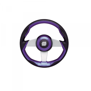 Uflex Grimani Purple Grip Steering Wheel w/ Silver 3 spoke - GRIMANIPL/S