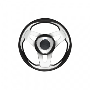 Uflex Loredan Green Poly Grip Steering Wheel w/ Silver 3 spoke - LOREDANG/S