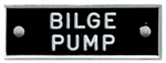 Bernard Engraving Id Plate /Bilge Pump IP2
