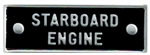 Bernard Engraving Id Plate /Starboard Engin IP142
