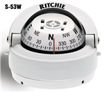 Ritchie Explorer 2-3/4in Surface Mount Compass, White - S-53W