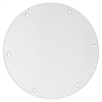 TH Marine 8in White Screw Down Deck Plate – SDP-2FW-DP Boat Deck Hardware 303282