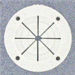 Marine East Small White Grommt Pole Holder 6680W ite