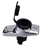 Perko Rectangular 2 Pin Plug-in Pole Light Base, 16ø Pole Rake  - 1059P00DP