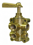 Groco 1/2in 6Way Fuel Valve Bronze FV-65038