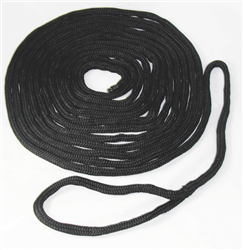 Bucaneer Rope 5/8 X 20 Black Dock Line 30-04420 Braided Dock Lines 232588