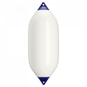 Polyform White F Series Buoy F-11, 21in x 57.5in – F-11White Twin Eye Cylindrical Fenders 260008 1