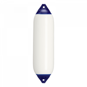 Polyform White F Series Buoy F-6, 11in x 42in – F-6White Twin Eye Cylindrical Fenders 260005 1