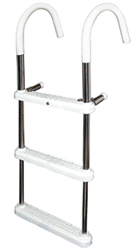 JIF Marine 4 Step Gunwale Hook Laddr DMT4A-11 Boat Ladders 398014