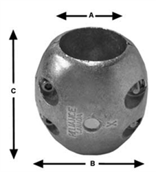 Metal Dist Zincs 1-3/8in Shaft Collar Zinc X6 Zincs and Anodes 101776