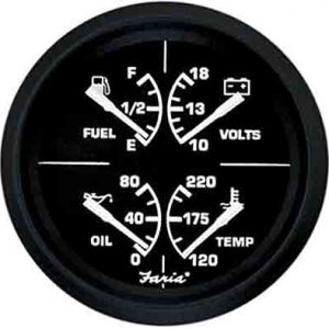 Faria-Beede Gauges Combo-4 in 1 32851 Digital & Multifunction Gauges 32851