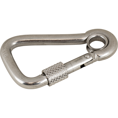 Seadog SS Locking Asym Snap W/Eye 150128 Snaps & Hooks 150128