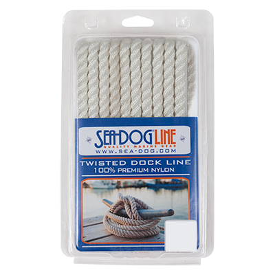 Seadog Twist Nylon Dock Line 3/8X20 Wht 301110020WH-1 Twisted Nylon Dock Lines 301110020WH-1