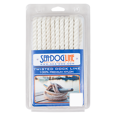 Seadog Twist Nylon Dock Line 1/2X25 Wht 301112025WH-1 Twisted Nylon Dock Lines 301112025WH-1