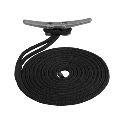 Seadog Dbl Braid Dock Line 1/2X25 Blk 302112025BK-1 Braided Dock Lines 302112025BK-1