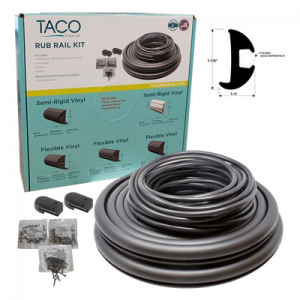 Taco 50Ft Vinyl Rub Rail Kit V11-2423BBK50-2 Rubrail 369083