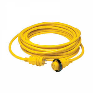 Marinco 30A/125V 25Ft Power Cord, Yellow – 199117 Shore Power and AC Dist 199117 1