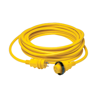 Marinco 30A/125V 25Ft Power Cord, Yellow – 199117 Shore Power and AC Dist 199117 1