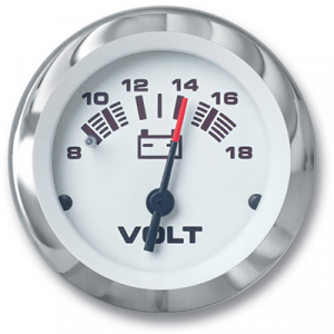 Sierra Voltmeter- Lido 2in 65506P Dial Range: 8-18 VDC Voltmeter Gauges 618665