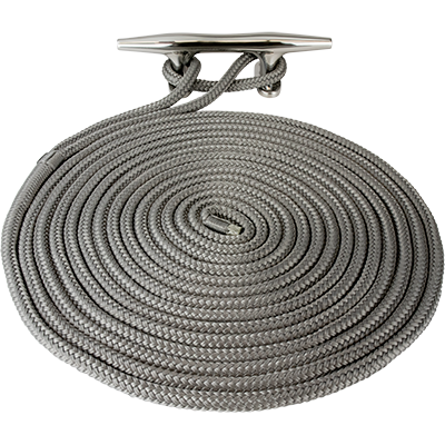 Seadog Double Braided Nylon Dock line, 3/8X25ft, Gray – 302110025GY-1 Braided Dock Lines 302110025GY-1