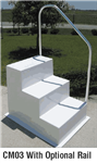 C&M Marine 3 Step Boarding W/Rail – CMS03-LR Boarding Steps 120556