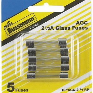 Bussmann AGC 2-1/2Amp Fuse 5/Pk BP/AGC-2-1/2-RP