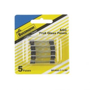 Bussmann AGC 7-1/2Amp Fuse 5/Pk BP/AGC-7-1/2-RP