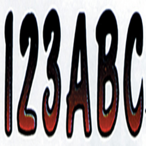 Hardline  Red/Blk 3in Lttr/Nmbr Set REBKG200