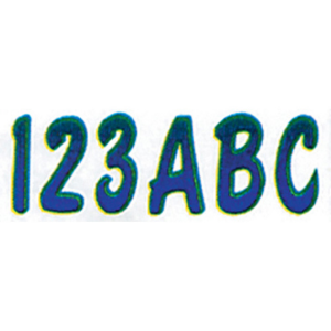 Hardline  Pur/Tea 3in Lttr/Nmbr Set PUTEG200