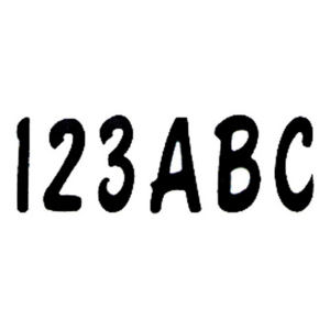 Hardline  Blk 3in Letter/Number Set BLK200EC