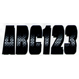 Hardline  Chr/Blk Crbn Fbr Ltr/Nmbr CHBKG300