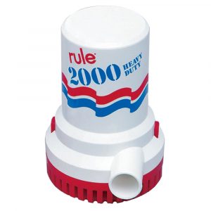 Rule 12V 2000gph UL Listed Bilge Pump, Non Automatic - 10-6UL