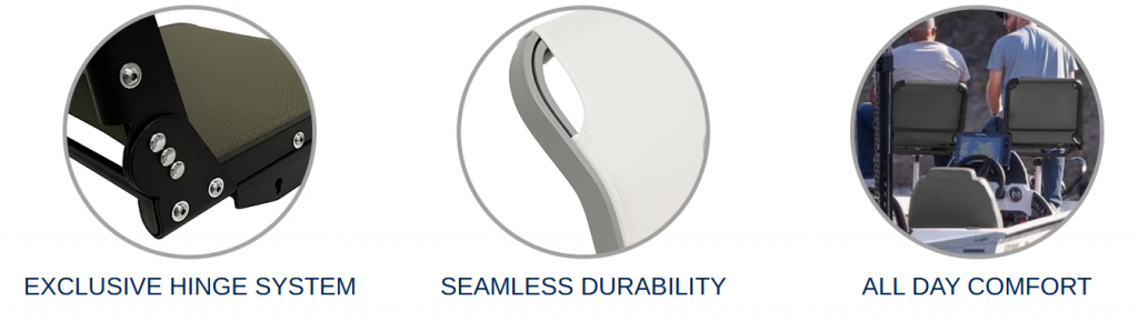 Wise 3374 AeroX™ Cool-Ride Mesh Mid Back Boat Seat fishing boat seat