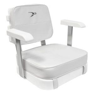 Wise 8WD562 Ladderback Helm Chair w Molded Armrests White