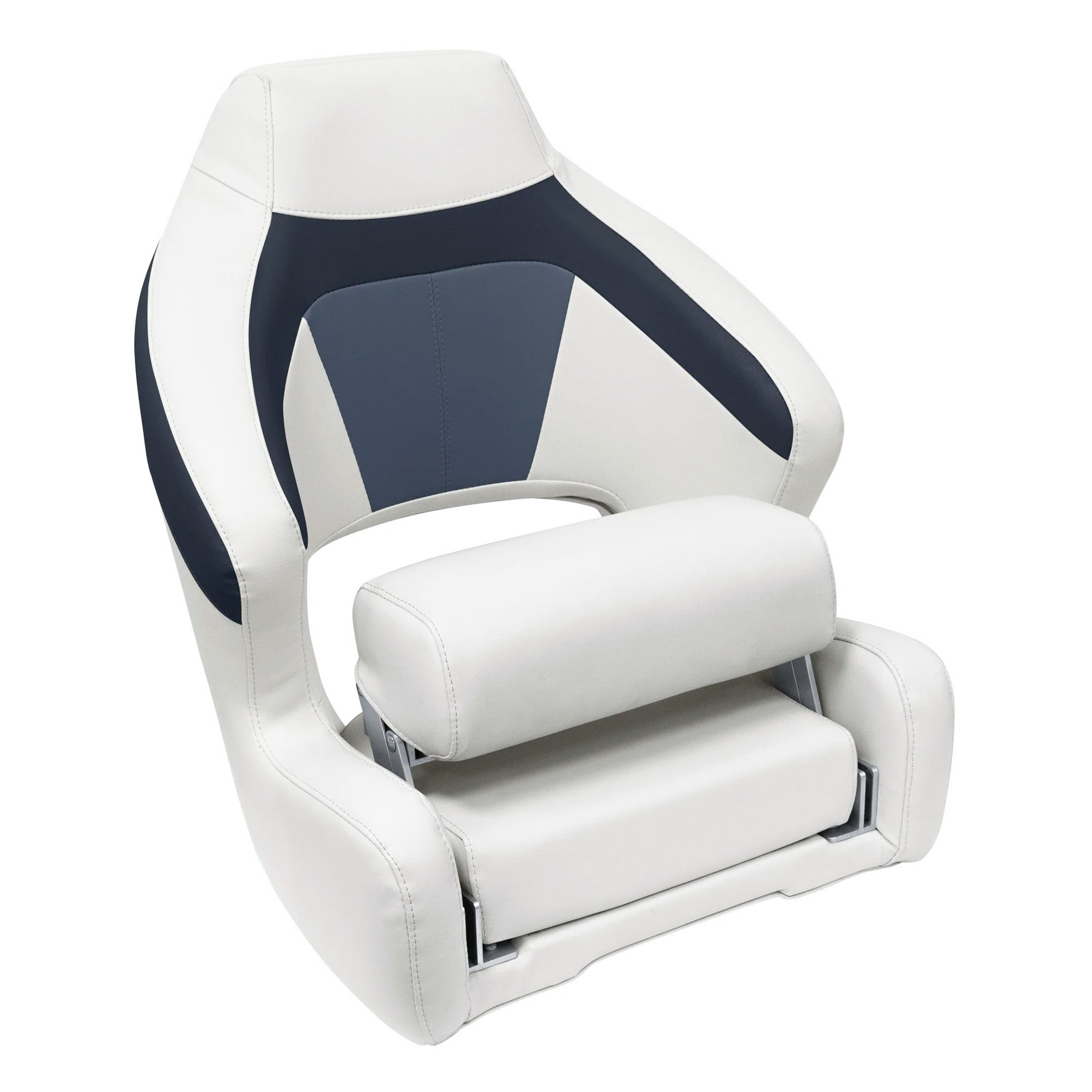 Wise BM3338 Premier Pontoon XL Bucket Seat w/ Flip Up Bolster | Color — Platinum • Spectra Navy • Cobalt - Image 5