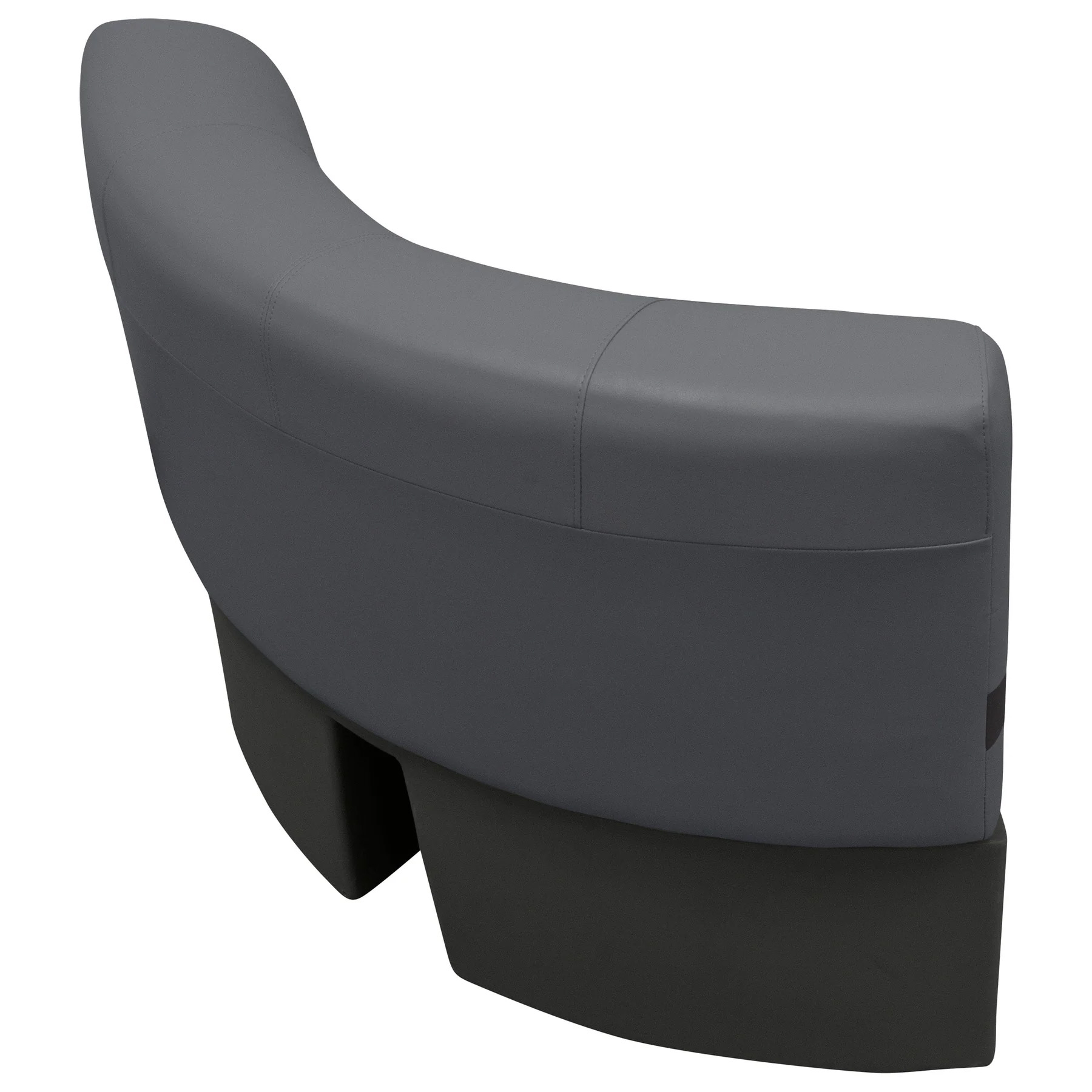Wise Premier Pontoon 28" Radius Corner - Cushion & Base Set | Color — Slate • Dark Neutral - Image 7