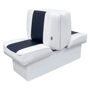 Wise 8WD707P-1 Deluxe Series Back to Back Lounge Seat WHITE MARINE BLUE 1